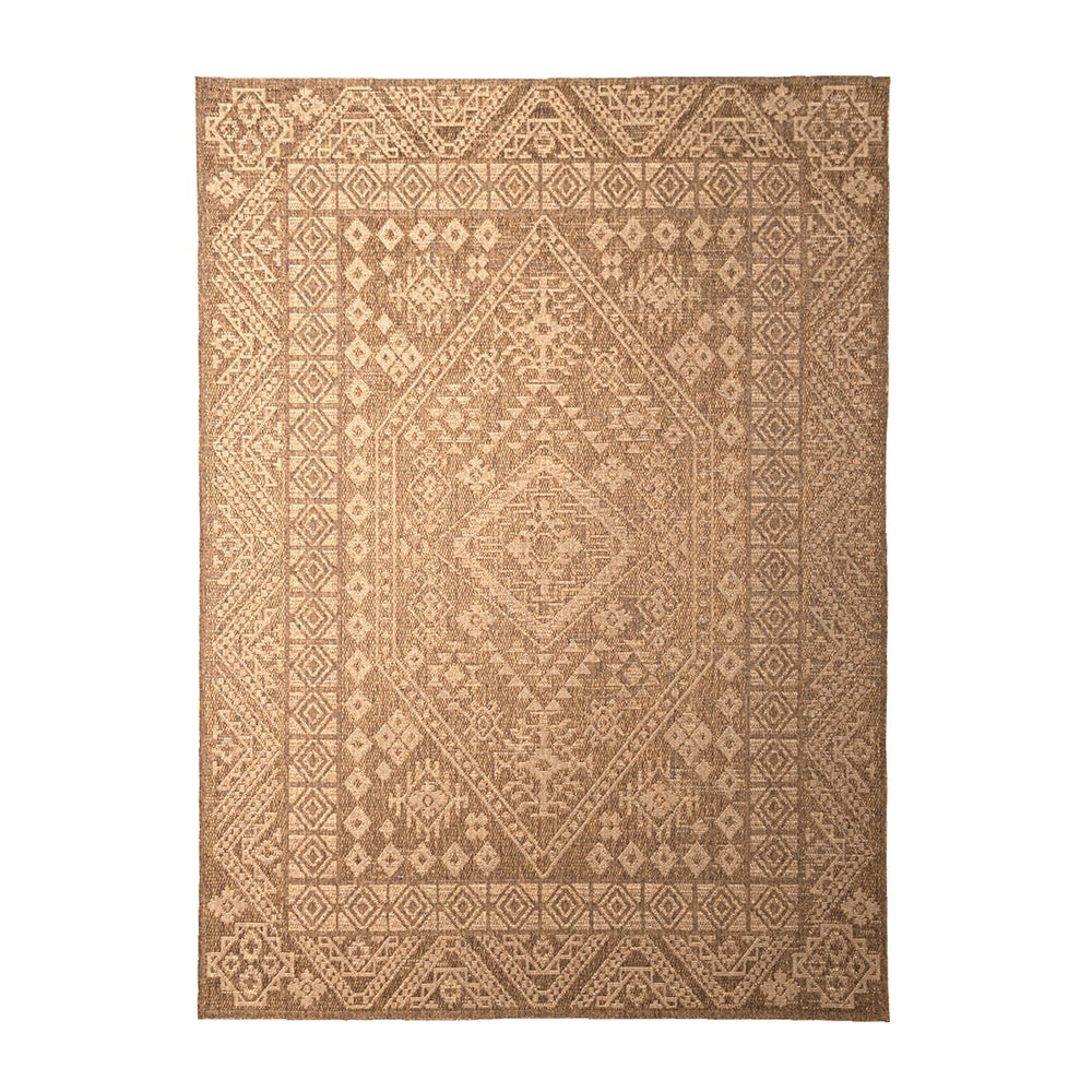 Jute Outdoor Rug - Mavi Medallion Brown/Cream