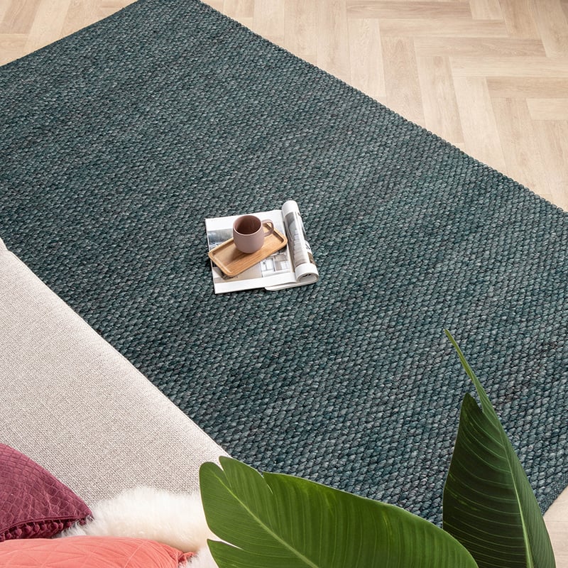 Wool Rug - Brilliant Beige/Green