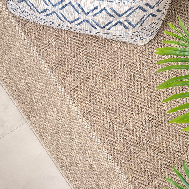 Jute Outdoor Rug - Fora Edge Natural