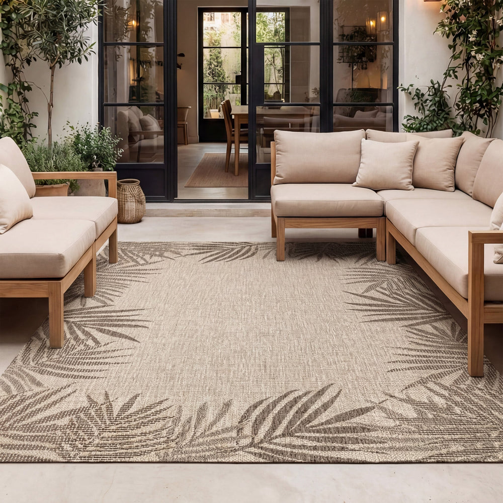 Outdoor Rug - Tiga Edge Taupe
