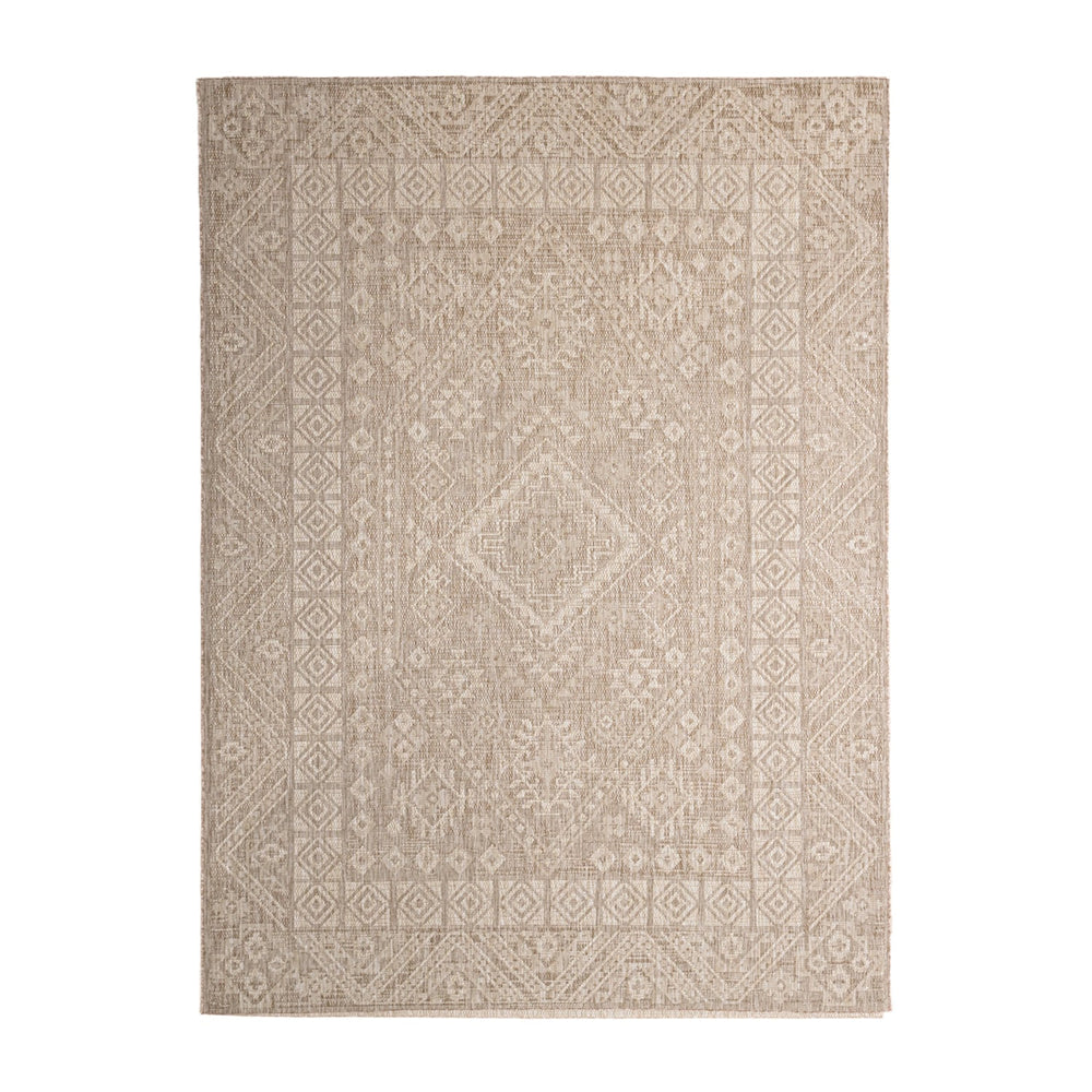Jute Outdoor Rug - Atlas Aztec Brown/Cream