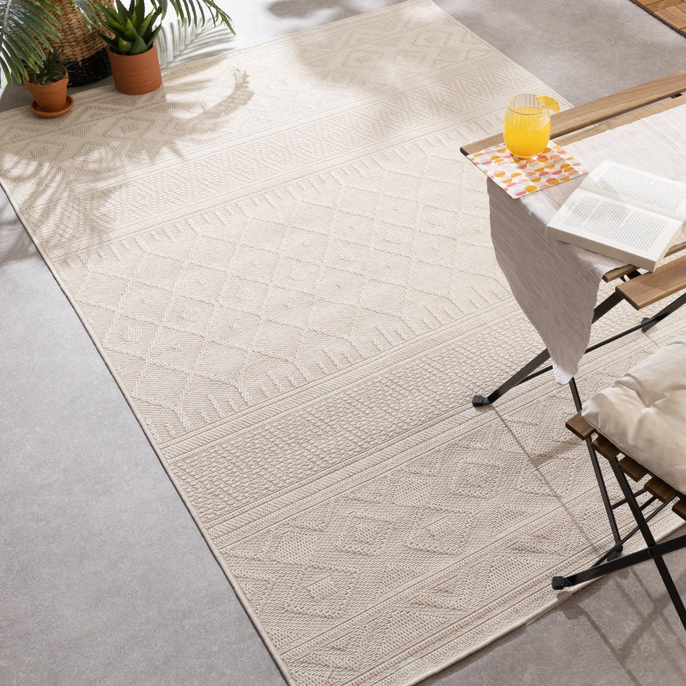 Indoor Outdoor Rug - Dunes Geo Cream