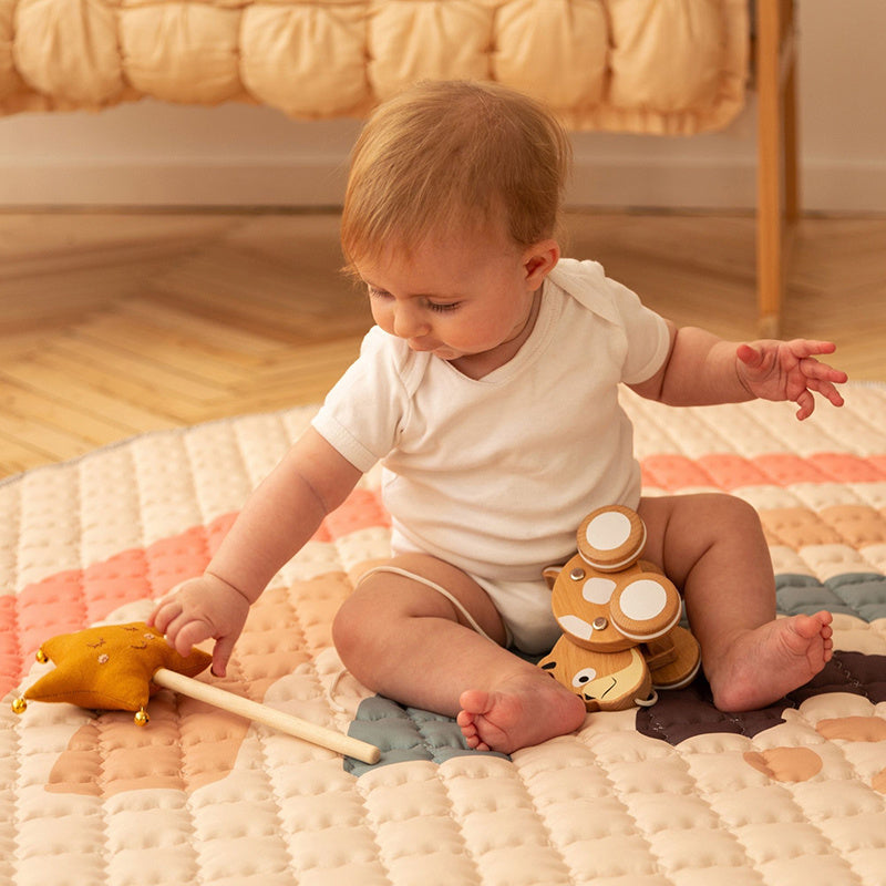 Baby play mat round - Noa Rainbow Multicolor