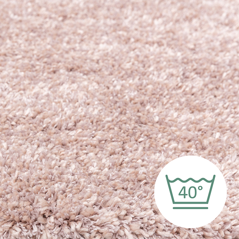 Washable High-Pile Rug - Tidy Light Pink