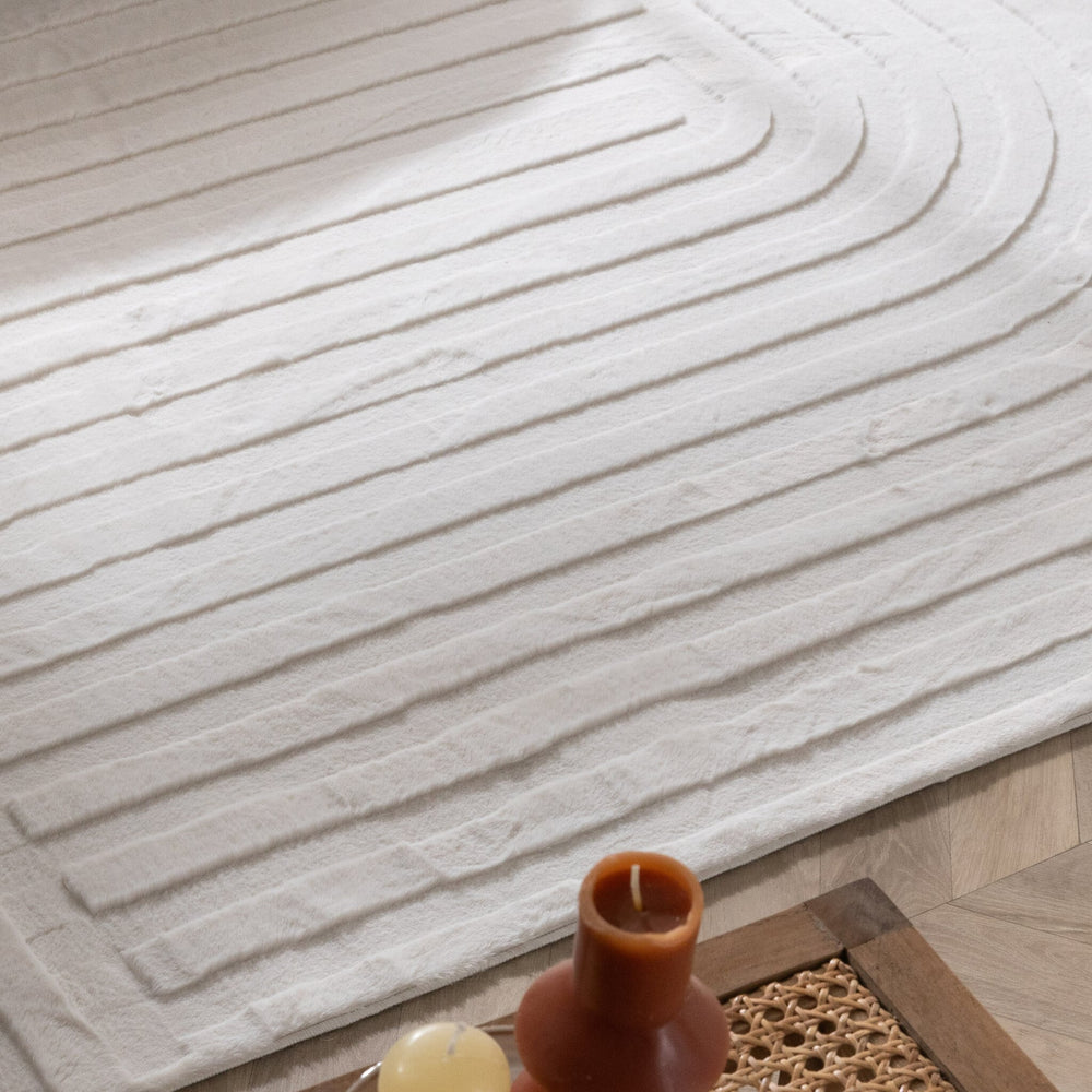 Irregular Rug - Flowy Lines Cream