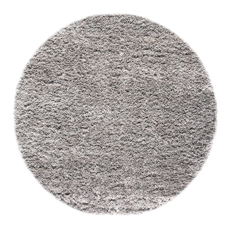 Round High Pile Floor Rug - Richmond Gray 906