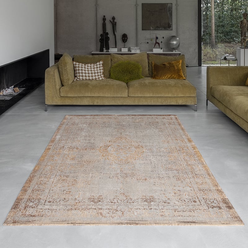 Vintage floor rug - Fading World Medallion Orange 9067