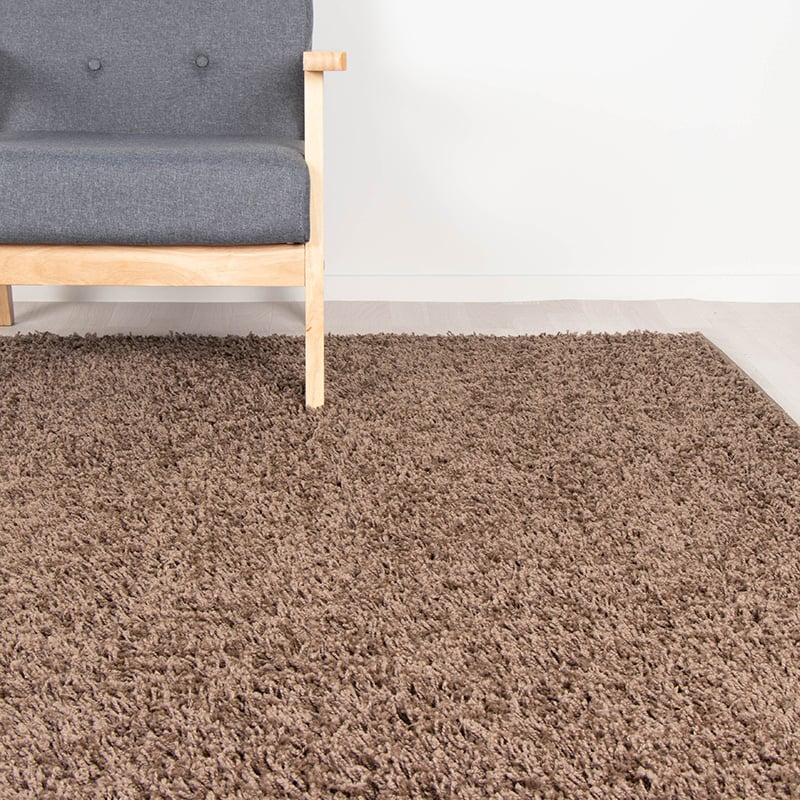 High Pile Rug - Solid Taupe