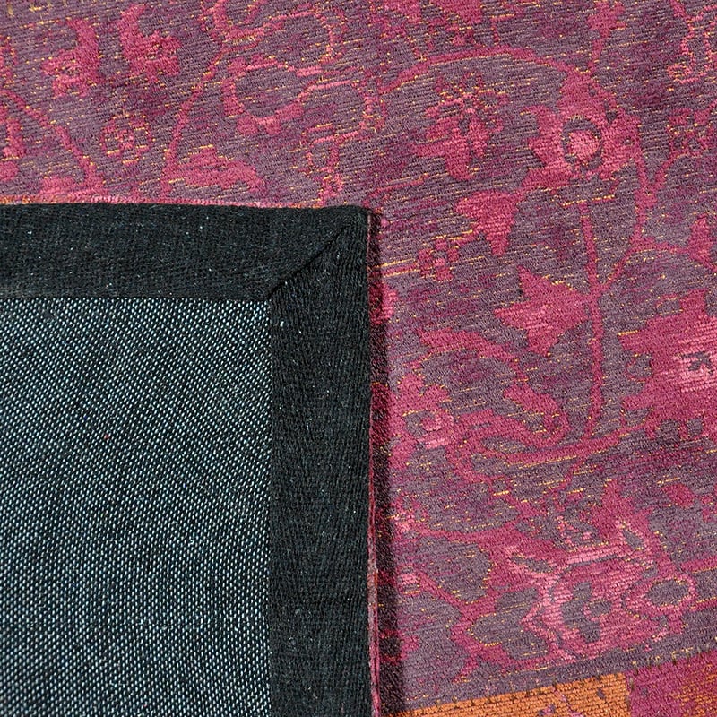 Patchwork floor rug - Delany Red