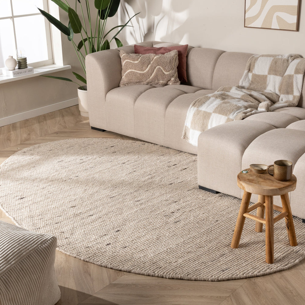 Wool Irregular Rug - Feline White/Blended