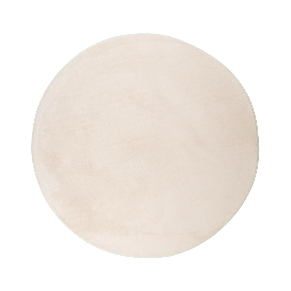 Round Low-Pile Rug - Cozy Cream