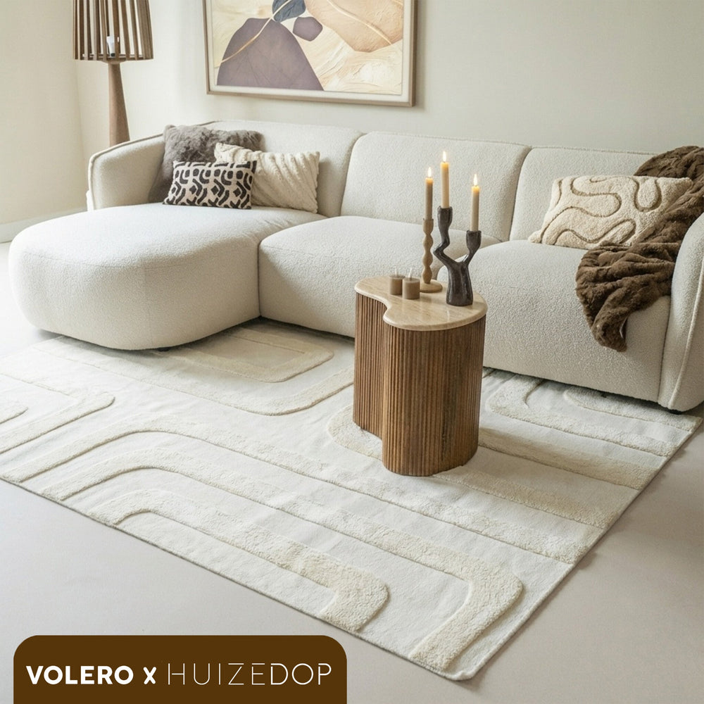 Wool Rug – Judith Lines Cream