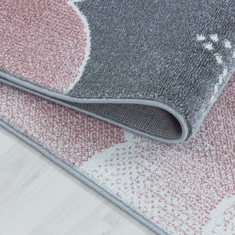 Children's floor rug - Fleurtje Moon Pink
