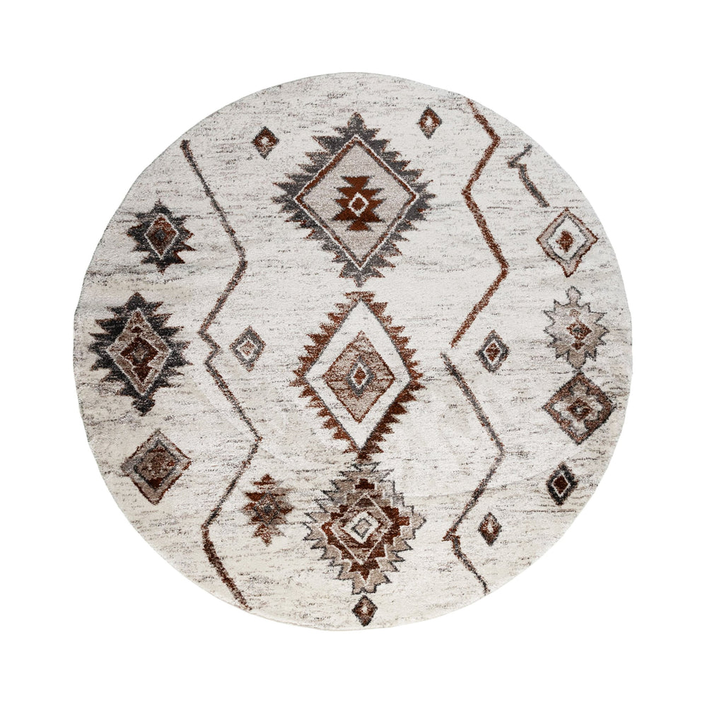 Round berber rug - Blend Aztec Terra