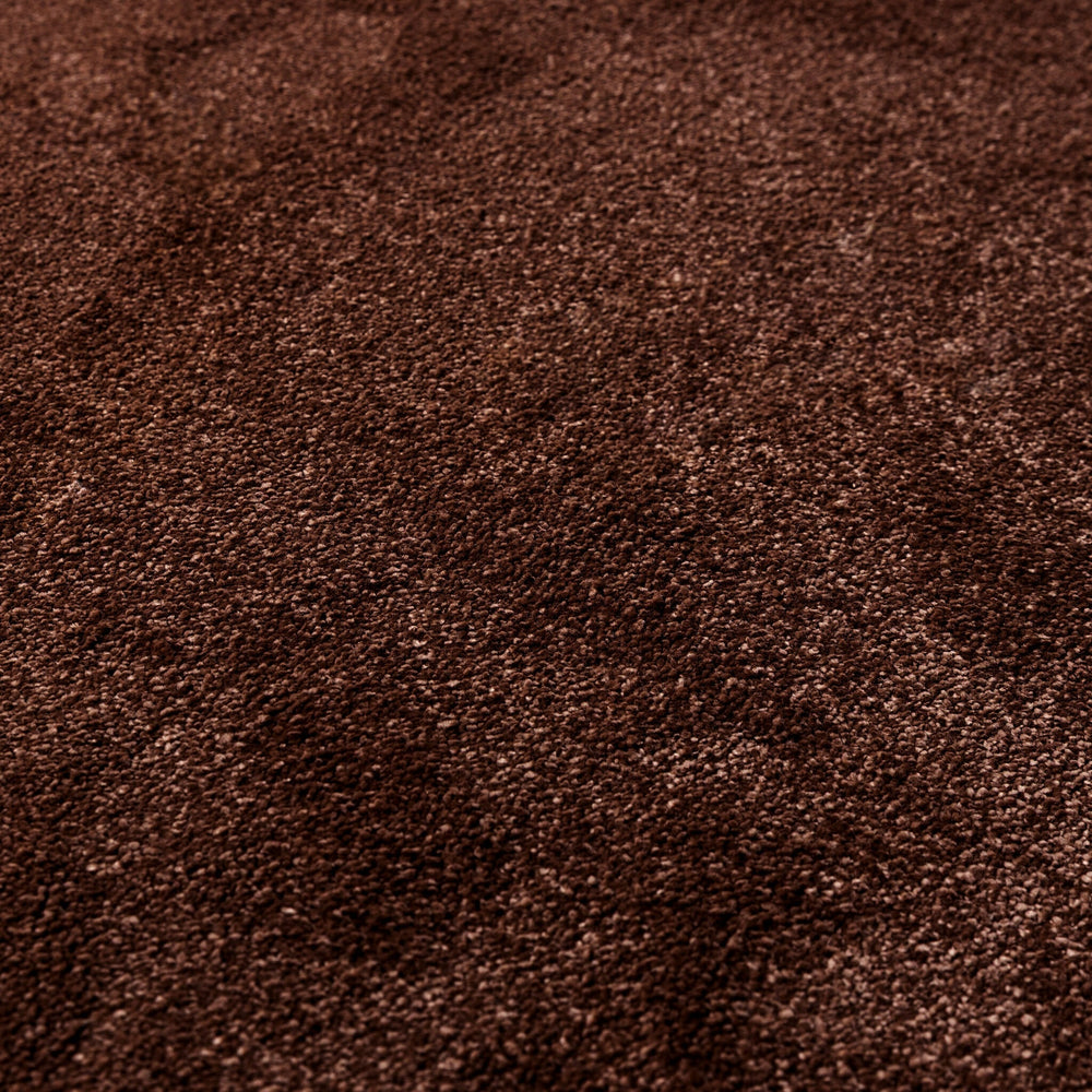 Round washable rug - Clean Dark Brown