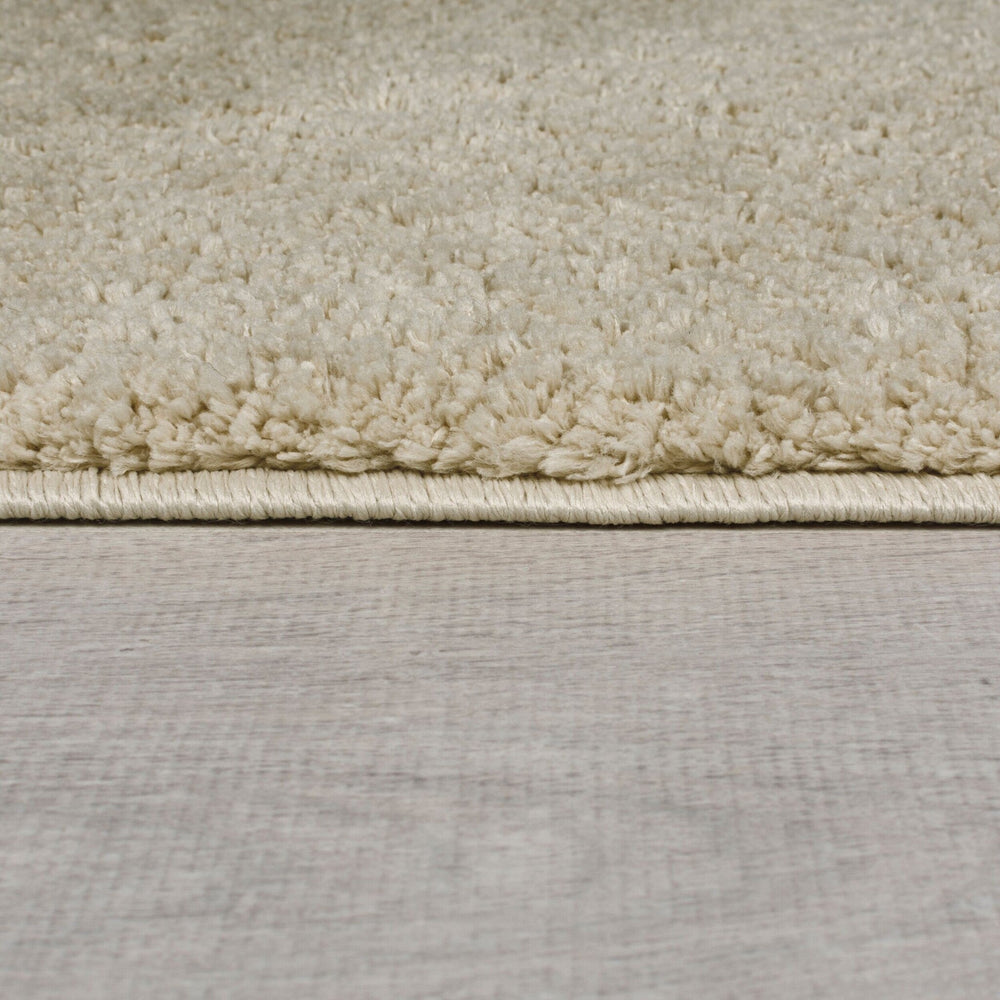Round shaggy floor rug - Farenzo Beige