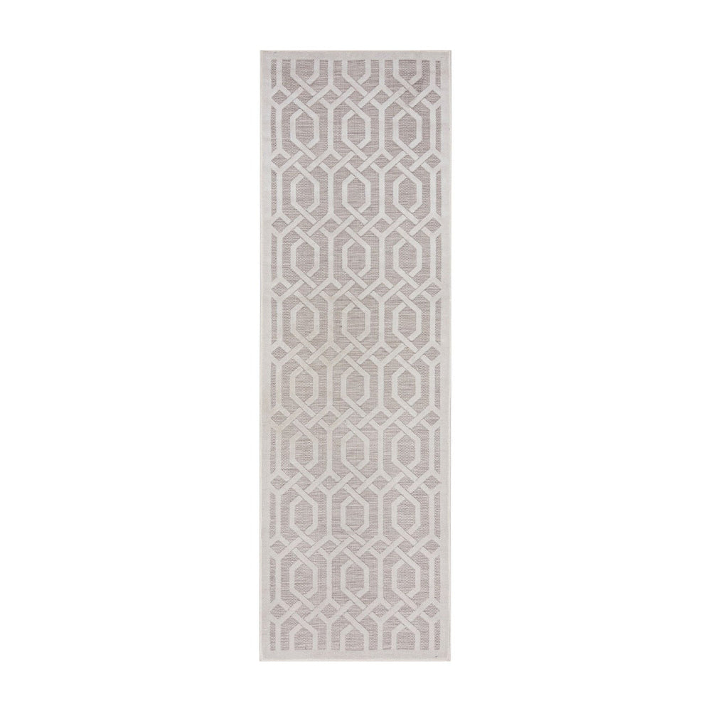 Balcony Rug - Piatto Mataro Cream/White