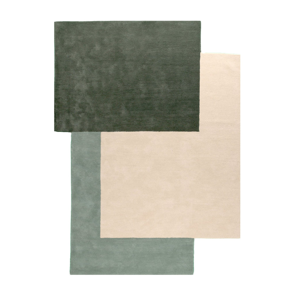 Wool Abstract Rug – Jules Creme/Green