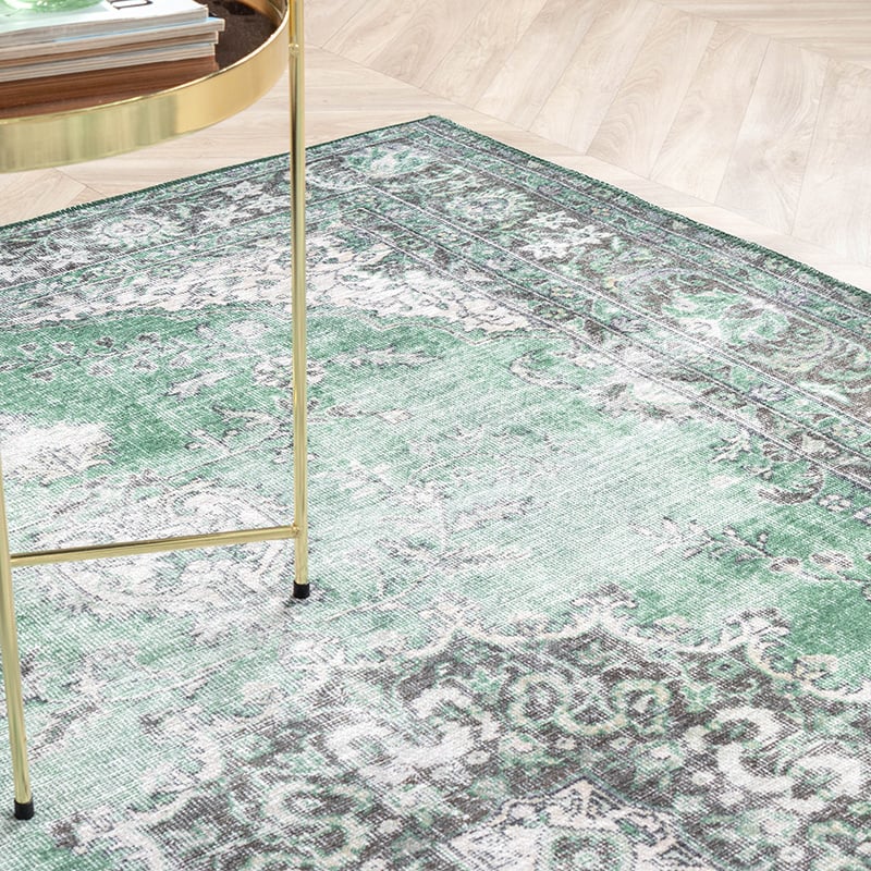 Vintage Rug - Estate Medallion Dark Green