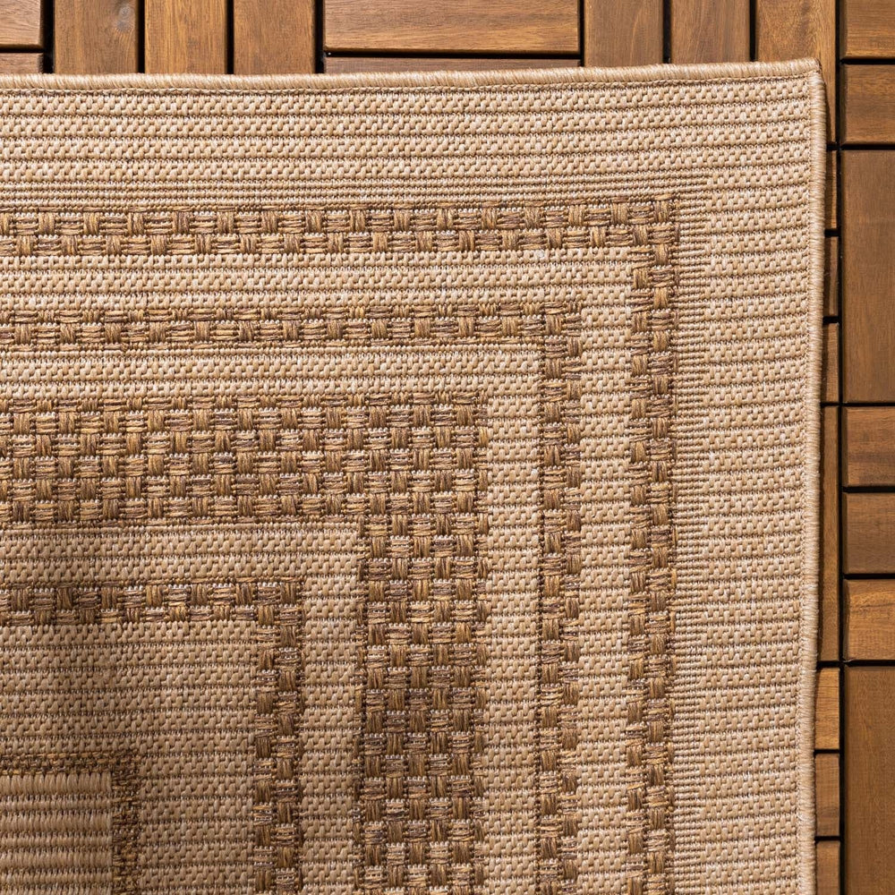Jute Outdoor Rug - Mavi Border Cream/Brown