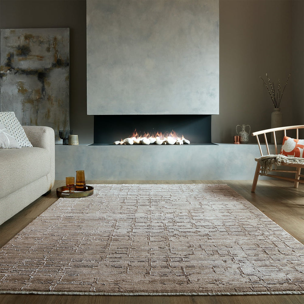 Abstract floor rug - Martino Taupe