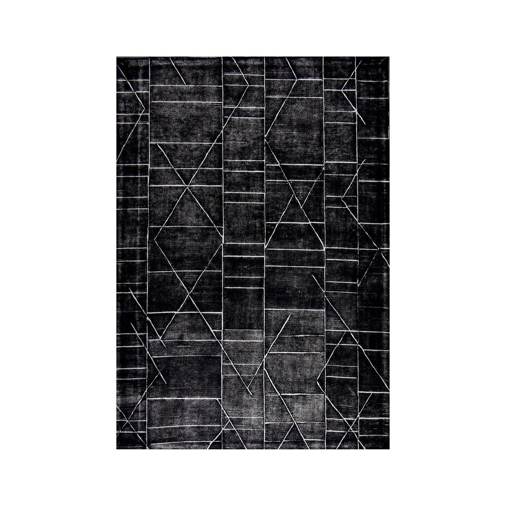 Geometric floor rug - Marcel Black