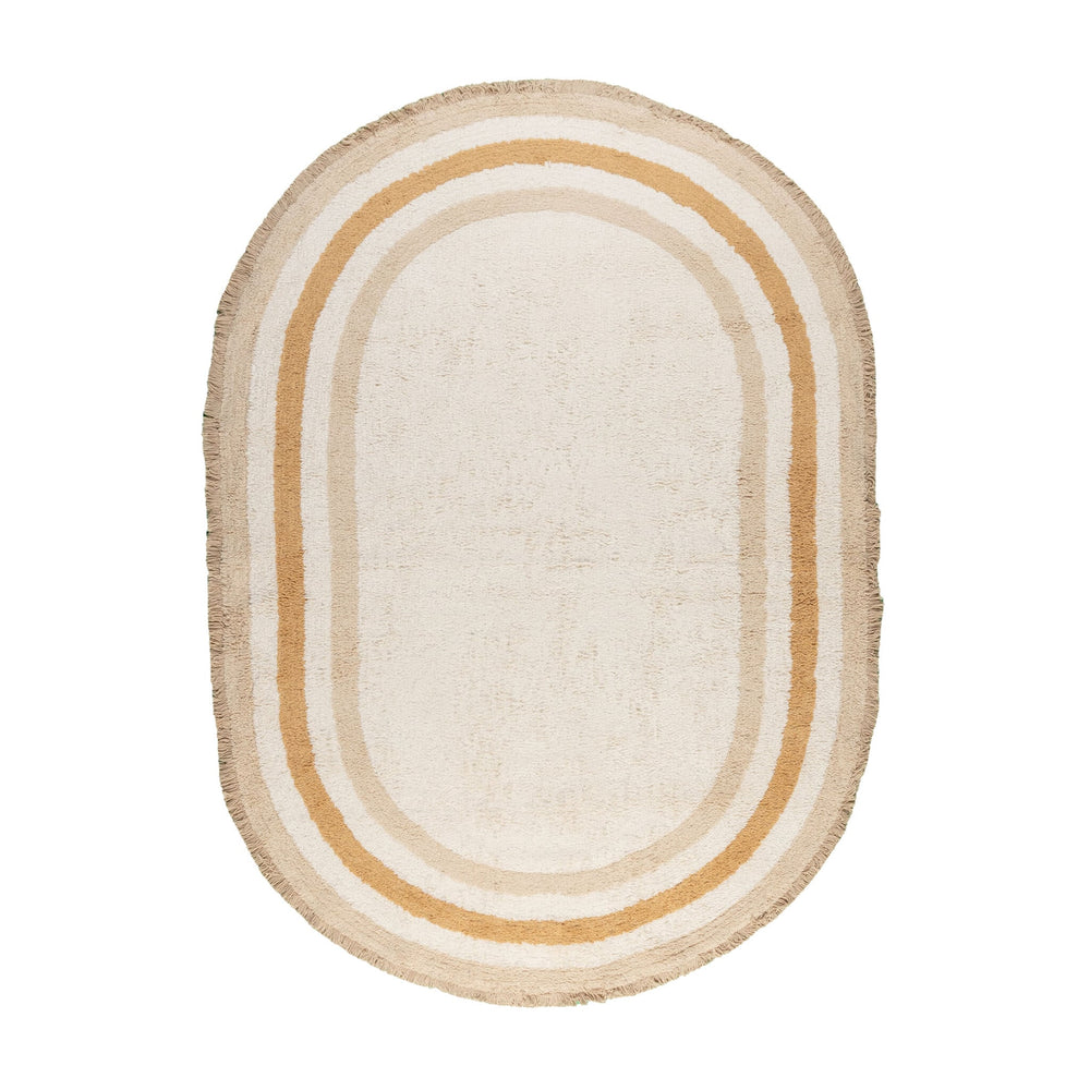 Oval washable children's rug - Milo Beige
