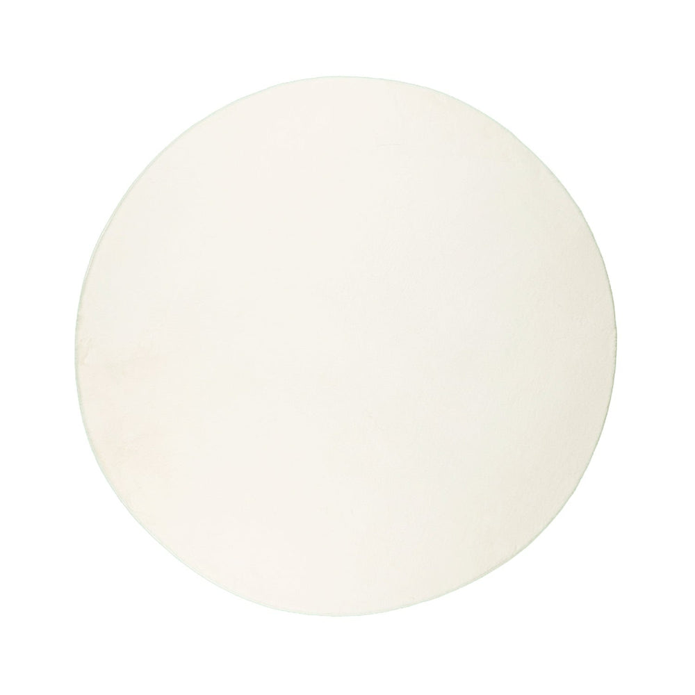 Round Low-Pile Rug - Cozy White