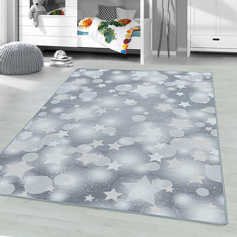 Children's floor rug - Pleun Stars Grey