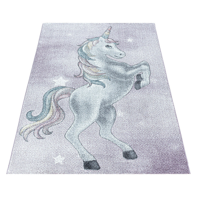 Children's floor rug Unicorn - Fleurtje Purple