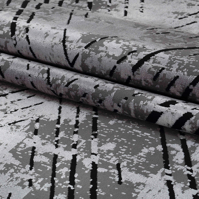 Abstract floor rug - Elitha Geo Anthracite
