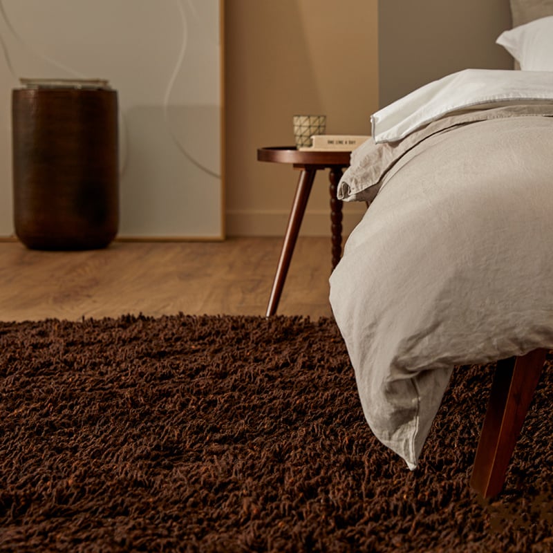 Wool rug - Berbero Lungo Brown 522