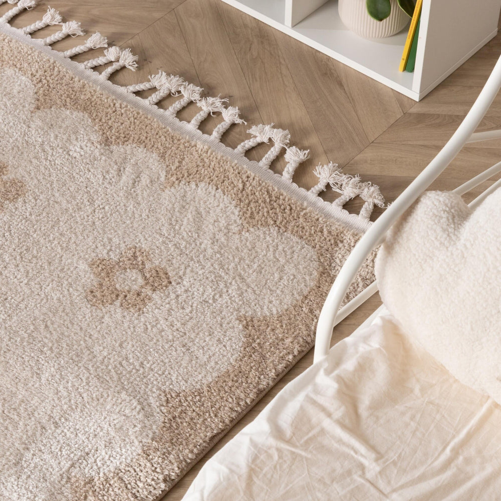 Washable children's rug - Moos Flower Creme