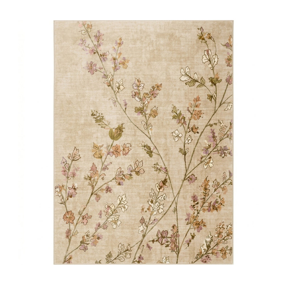 Washable rug - Misty Floral Cream