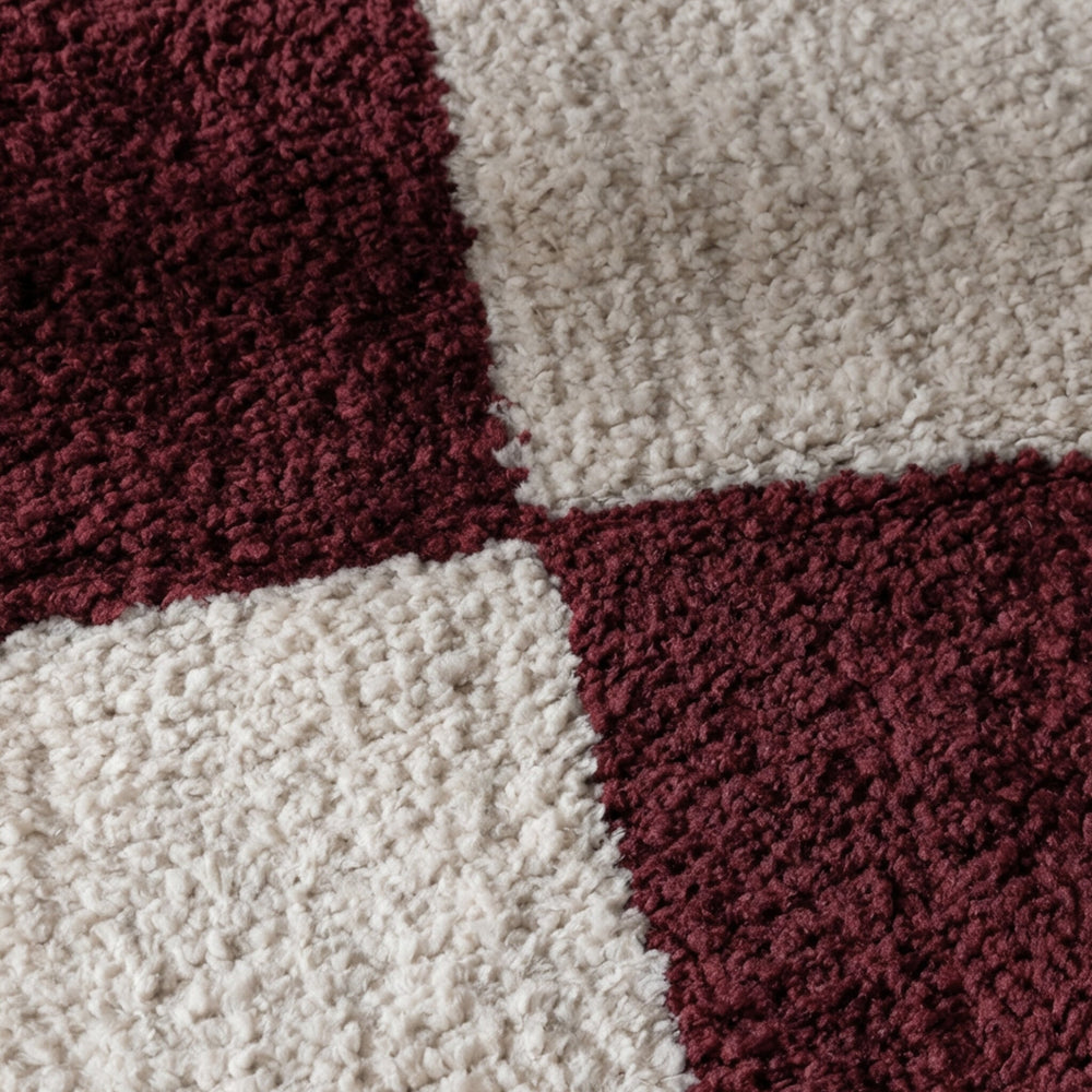 Checkerboard rug - Blox Fringe Red