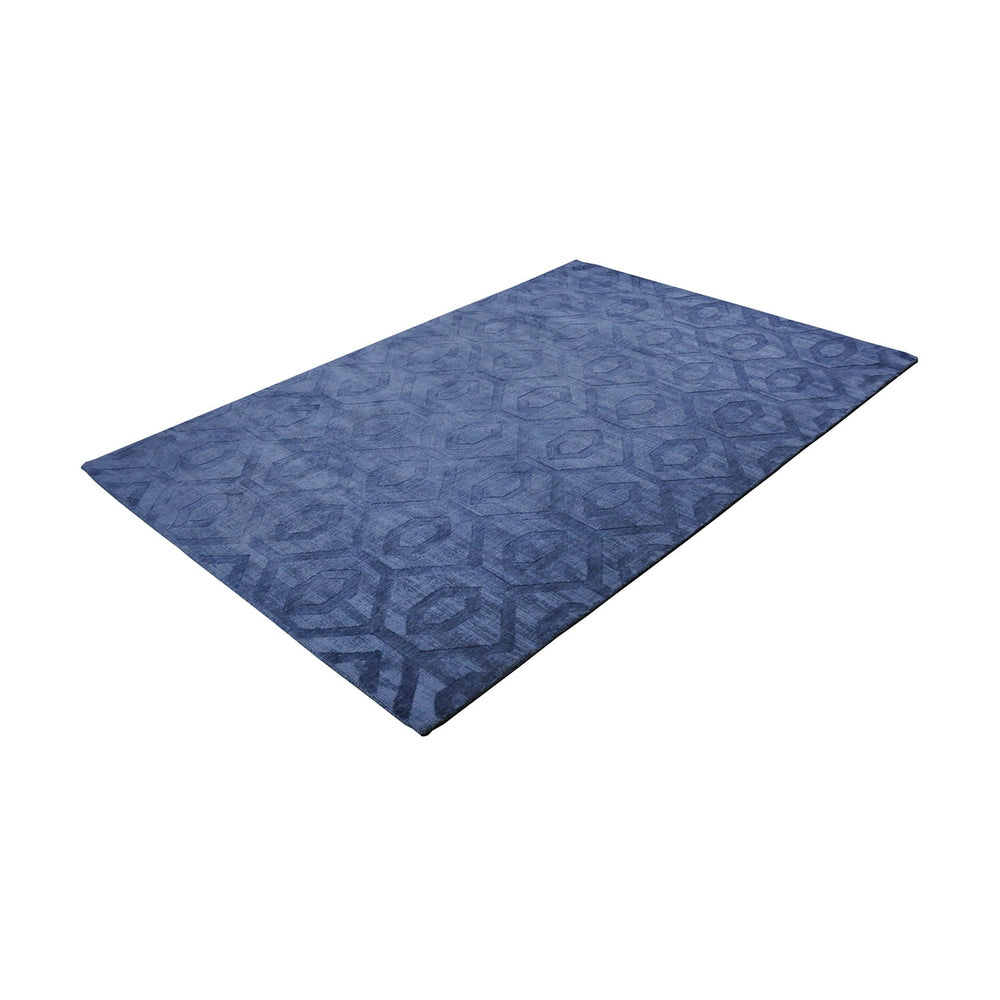 Geometric Floor Rug - Hermine Blue