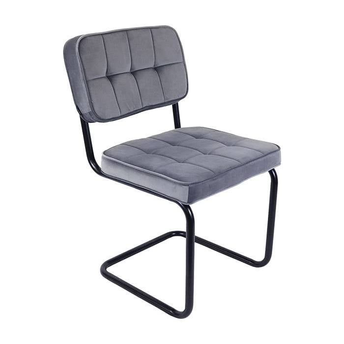 Velvet chair - Ivy Grey