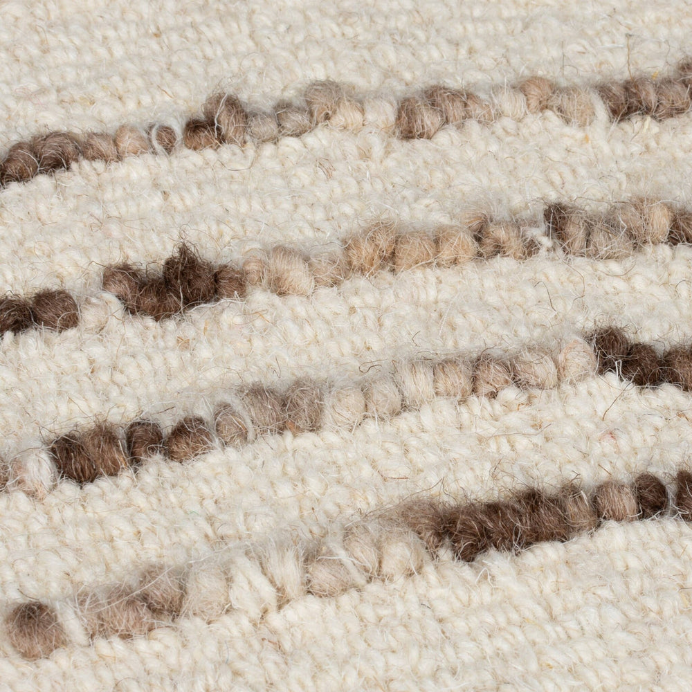 Abstract floor rug - Maceo Swirl Cream/Brown