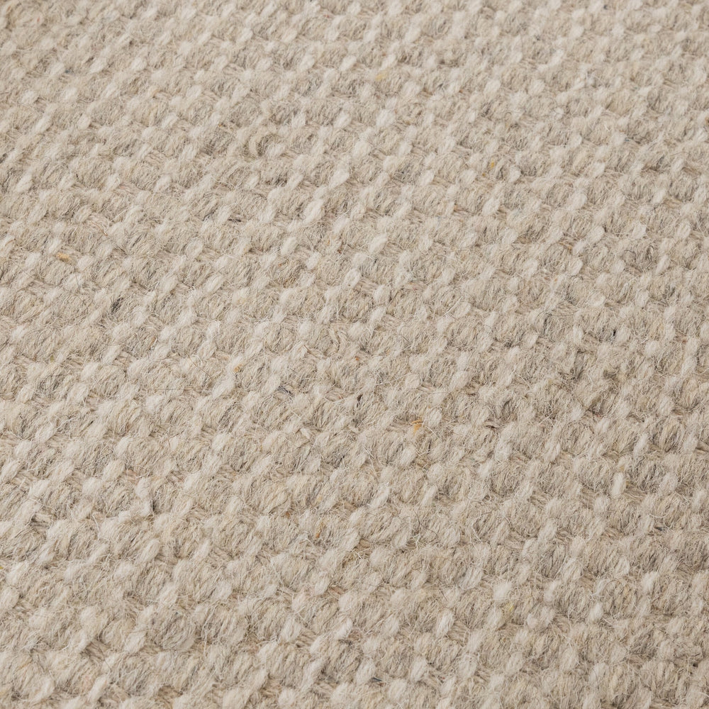 Round Wool Rug - Bliss Cream/White