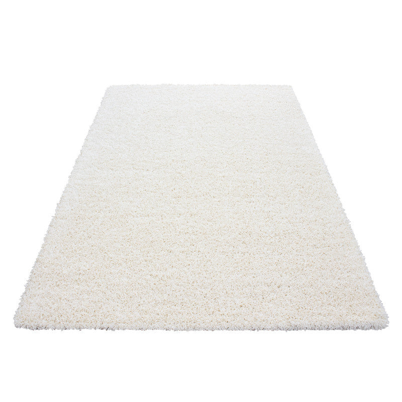 High-pile Floor Rug - Sade Cream/White