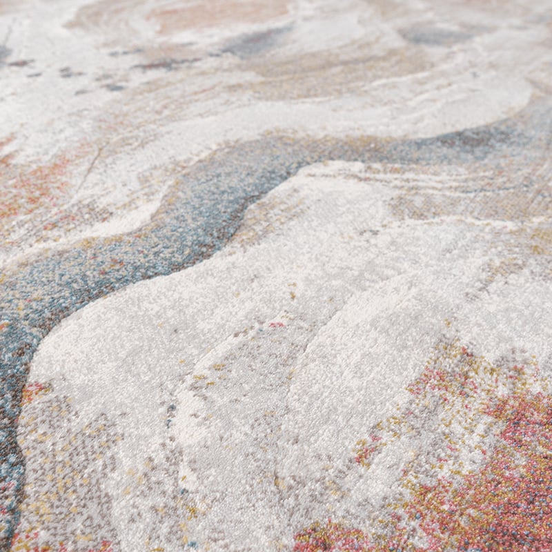 Abstract Rug - Xavier Wave Blue/Red