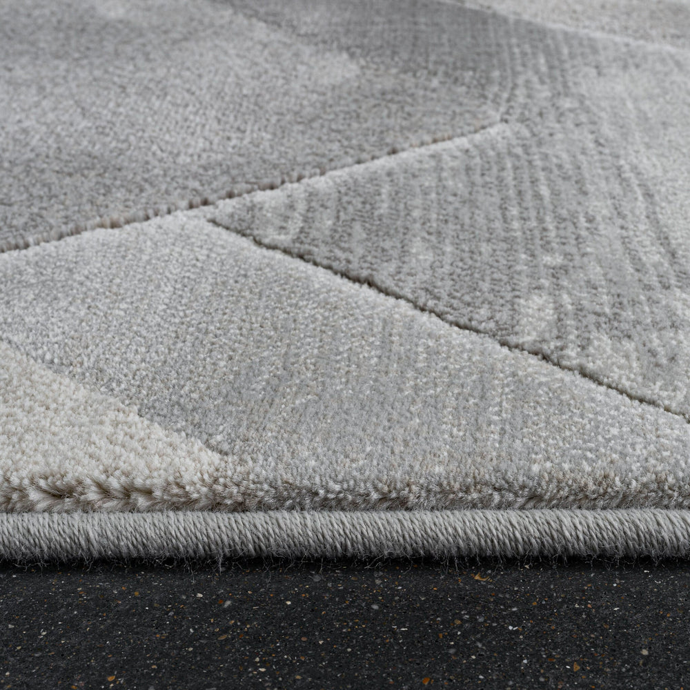 Abstract Floor Rug - Axil Grey 6979