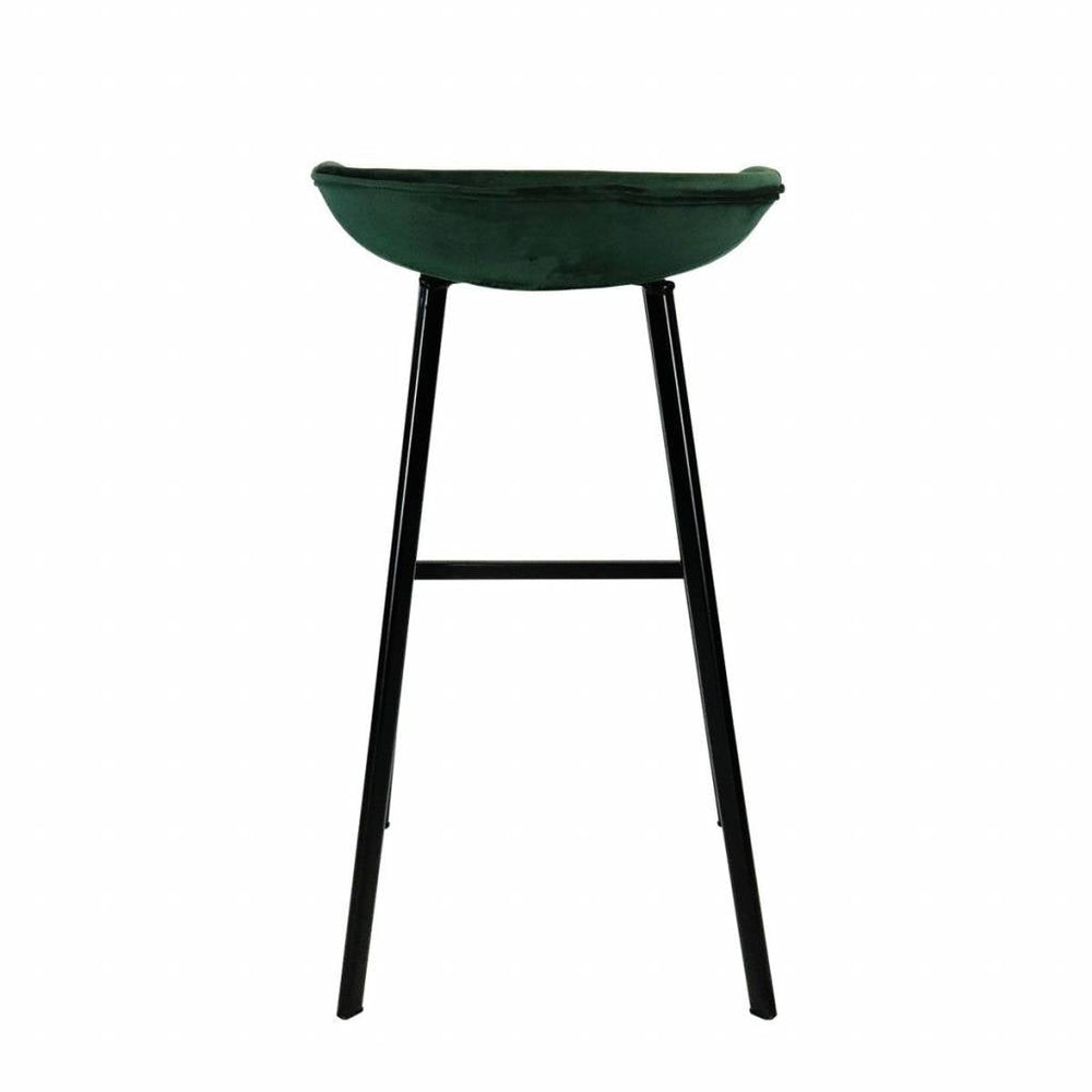 Velvet bar stool - Green