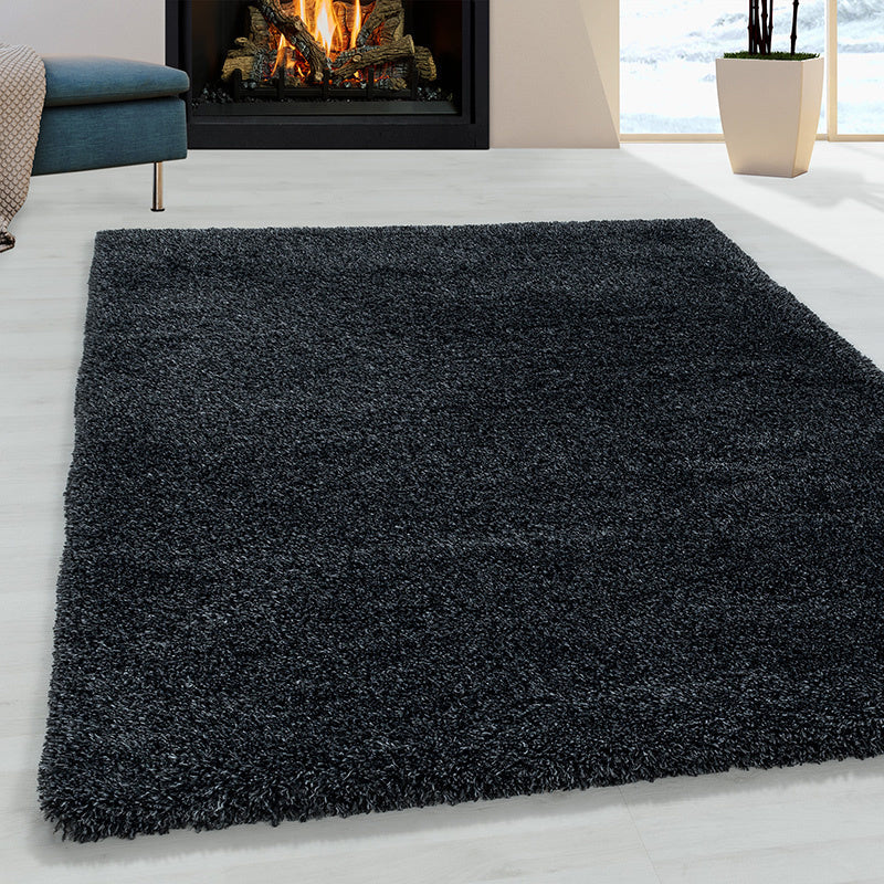 High Pile Floor Rug - Fuzzy Anthracite