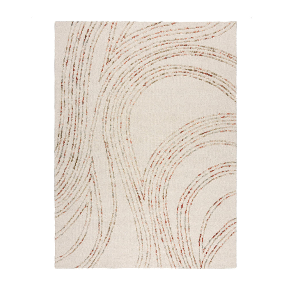 Abstract floor rug - Maceo Swirl Cream/Multi