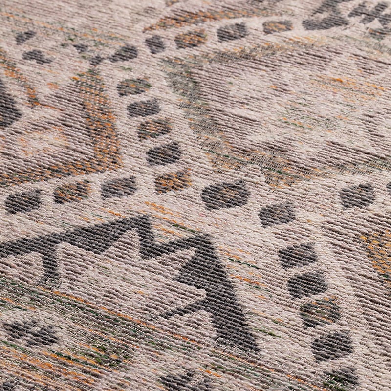 Wool patchwork floor rug - Olympus 4000 Taupe