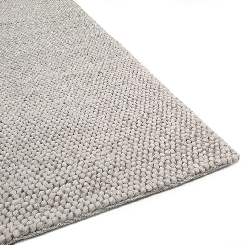 Wool floor rug to measure - New Loop Cream/White 815