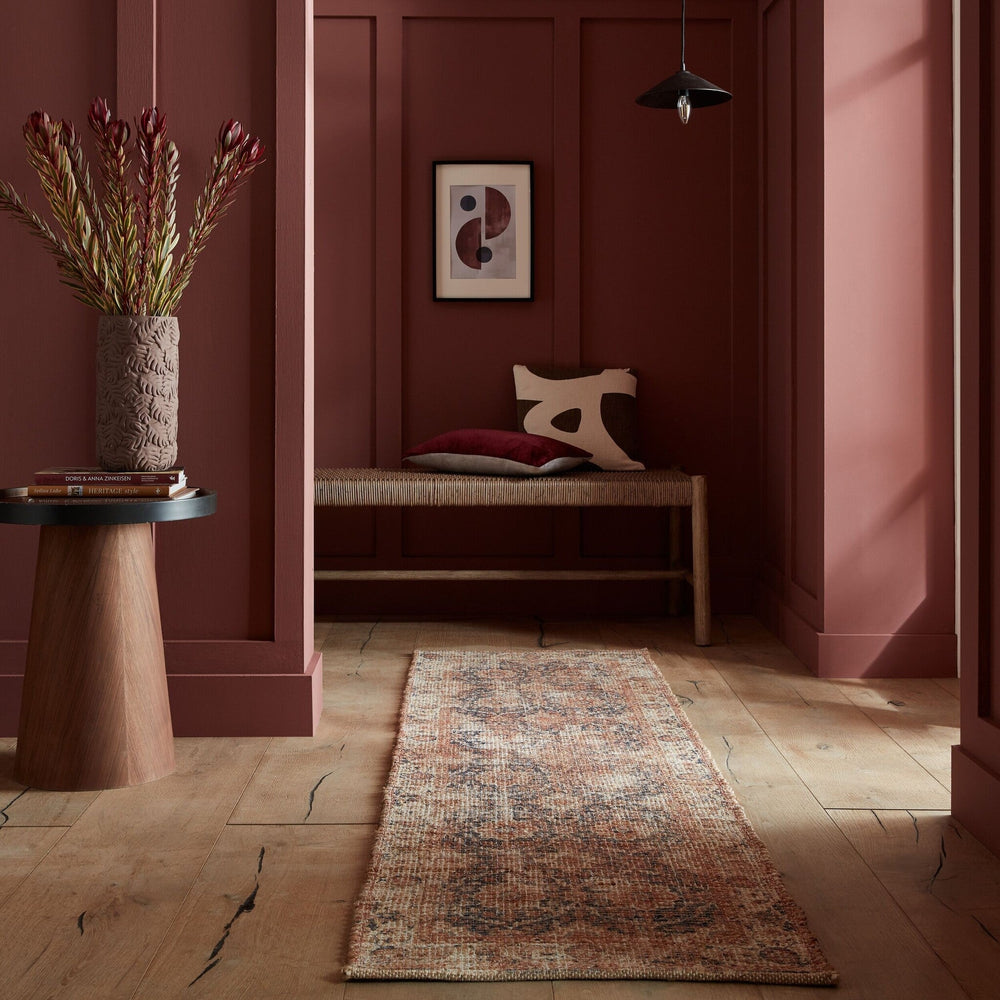 Jute runner - Mauro Vintage Brown/Blue