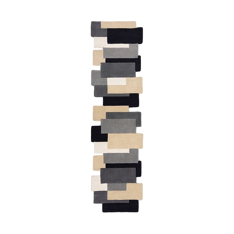 Abstract runner - Stracto Collage Black/Beige