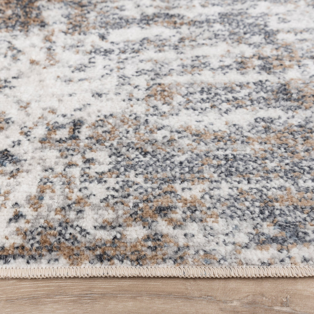 Round washable rug - Misha Grunge Cream/Grey